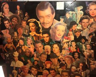 Hollywood Classic Movie Stars large collage
