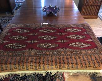 hand-knotted Turkoman or Bokhara rug 