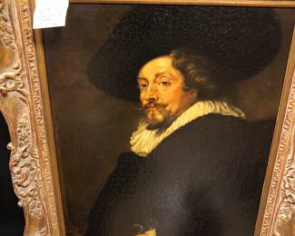 Rubens oil on board self portrait copy
