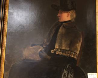 Archibald Willard Oil on canvas, portrait of a lady. Archibald Willard was the painter of the one of the 19th century’s most famous American painting’s, The Spirit of 76! 