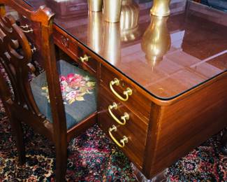 Mahogany partners desk with or without Chair now $300