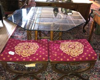 Pair stools needing recovered now $50