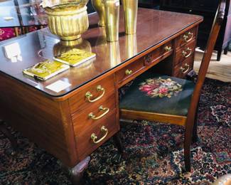 Mahogany partners desk with or without Chair, now $300