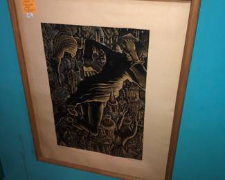 Russian print Viktor Semenovich Vilner “The Execution” signed