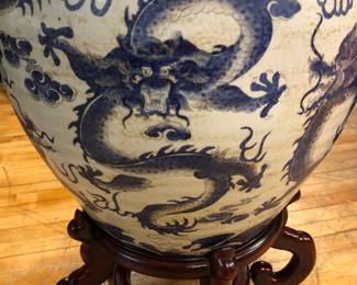 Pair of Chinese fish bowl urns NOW $300