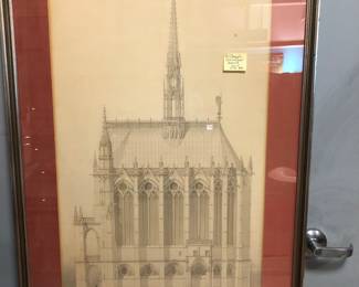 Large Architectural drawing St. Chappele