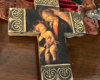 Sharon Kurtz wall decor cross signed