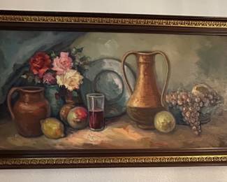 gorgeous vintage still life oil painting