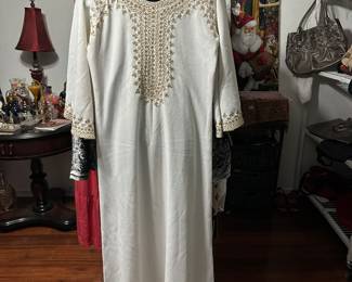 Moroccan maxi dress embroidered