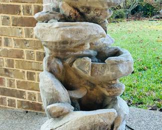 Outdoor rock waterfall fountain