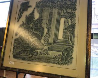Thai or Indonesian Temple rubbings 