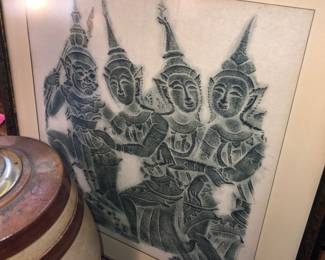 Thai or Indonesian Temple rubbings 