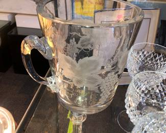 1 of a pair of huge crystal French champagne buckets 