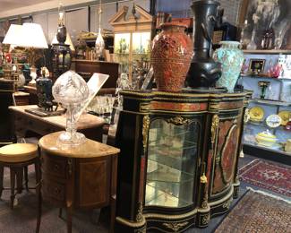 Beautiful Boule 3 door serpentine cabinet NOW $1600