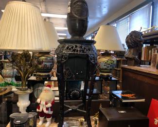 Chinese bronze lamp on the stand now $200
