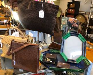 Christian Dior frame & tray at left 