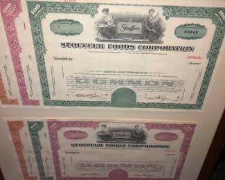 Stouffer Foods Corp. Specimen stock now $40