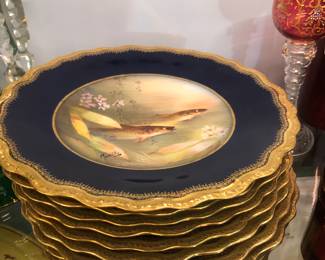 Incredible Limoges 12 piece fish set