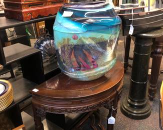 Antique Chinese demilune table now $400