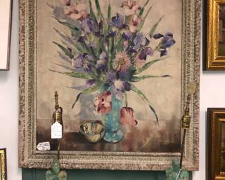 Vintage still life  oil on canvas now $300. Signed Ann Corcoran 1944