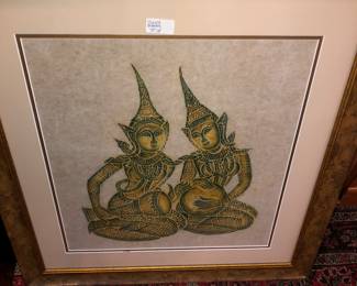 Thai or Indonesian Temple rubbings 