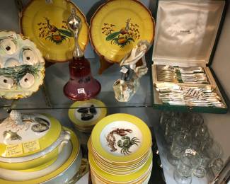 Mottahedeh Vista Alegre Fruits of the Sea set. Small chip on platter