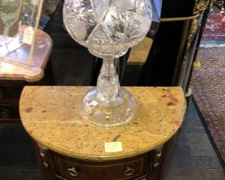 Beautiful cut glass lamp