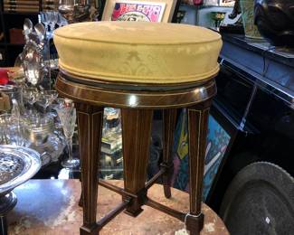 Unusual inlaid Piano stool 