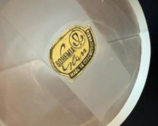 Bohemia Glass Frosted Figure – Virgin Mary / Madonna Style - 7 1/2”