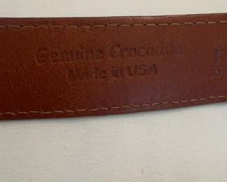 Genuine Crocodile Belt With Sterling Silver Buckle