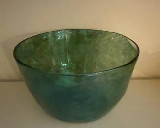 Handblown Art Glass Bowl by Glen Echo Glassworks – Paul Swartwood (Green)