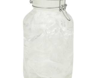 3283
Joanna Manousis
(b. 1984)
Bottled oysters, 2012
Cast glass and metal
With etched signature and date to glass underside: J Manousis
10.75" H x 6.25" Dia.
Estimate: $500 - $700