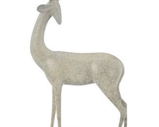3033
Loet Vanderveen
(1921-2015)
"Gerenuk Standing"
Patinated and polished bronze
Edition: 88/1250
Incised signature and number to underside: Loet ©
12" H x 7.125" W x 2.5" D
Estimate: $300 - $500