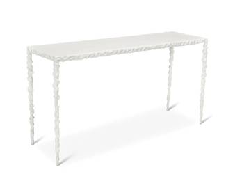3301
An Oly Studio 'River' console table
Circa 2020s
With manufacturer's label applied to underside
The enameled cast aluminum table with textured edges and legs
32.25" H x 61.25" W x 18.75" D
Estimate: $400 - $600