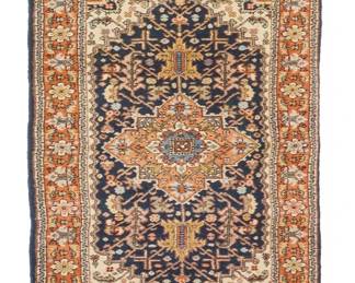 3071
A Contemporary Caucasian runner
Late 20th/early 21st century; Azerbaijan
Wool on cotton foundation
13' 2" L x 2' 8" W
Estimate: $300 - $400