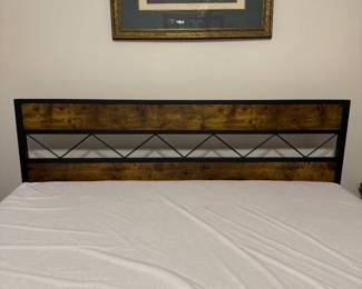 Queen size bed with mattress and mattress cover