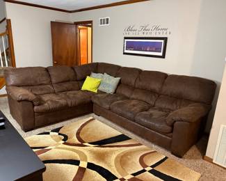 Brown sectional