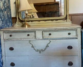 antique dresser-44x22x36 mirror-34x28