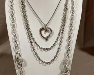 2 Necklaces 1 Necklace Earring Set