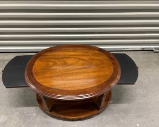 Small Wooden Oval End Table