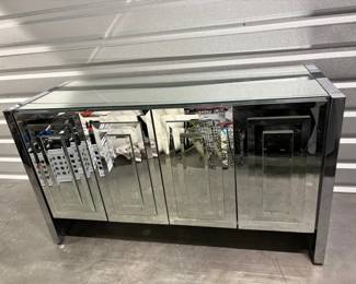 Hollywood Regency Mirrored Cabinet