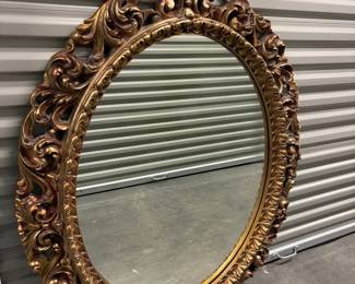 Large Round Ornate Frame Mirror