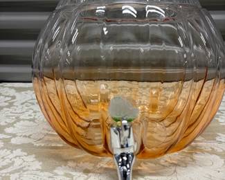 Cinderware Glass Pumpkin Beverage Dispenser