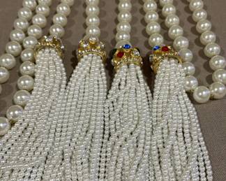 2 Faux Pearl Opera Length Necklaces