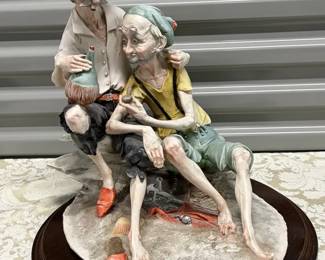 Large Unique Porcelain Figurines Hobo Friends
