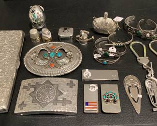 MISC STERLING SILVER AND EGYPTIAN SILVER
