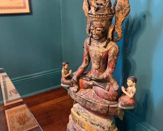vintage buddha sculpture from thailand