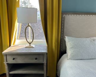 bedside tables (PAIR), lamps (PAIR)