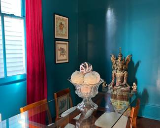 red fixture, drapes NFS