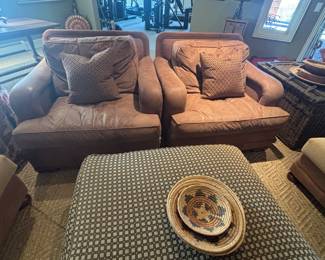 COMFORTABLE leather chairs